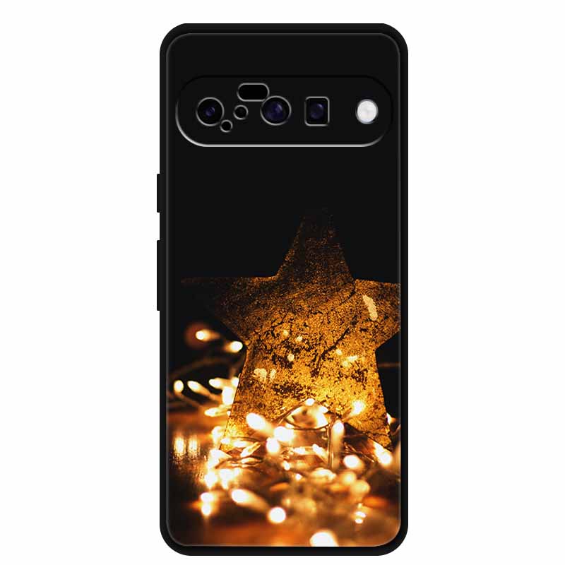Christmas Phone Cases For Google Pixel 10 Case Silicone Soft Black Cover Christmas Tree for Pixel 10 Pro / 10 Pro XL Back Cover