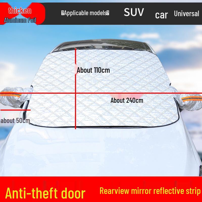 Magnetic Thickened Car Snow Cover: Front Windshield and Half Cover Protection