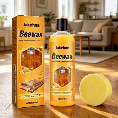 Jakehoe Cera de Abejas Pulidor para Muebles de Madera Limpieza Profunda Protector de Suelos Brillo Reparador Impermeable Fórmula Suave Acondicionador de Madera 100ml