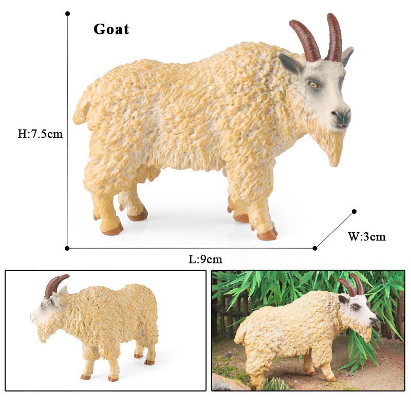 Oenux Clasic Animale de Fermă Simulare Oaie Capră Argali Antilopă Model Figurină de Acțiune Figurine Păsări de Curte Jucărie Drăguță Pentru Copil Cadou