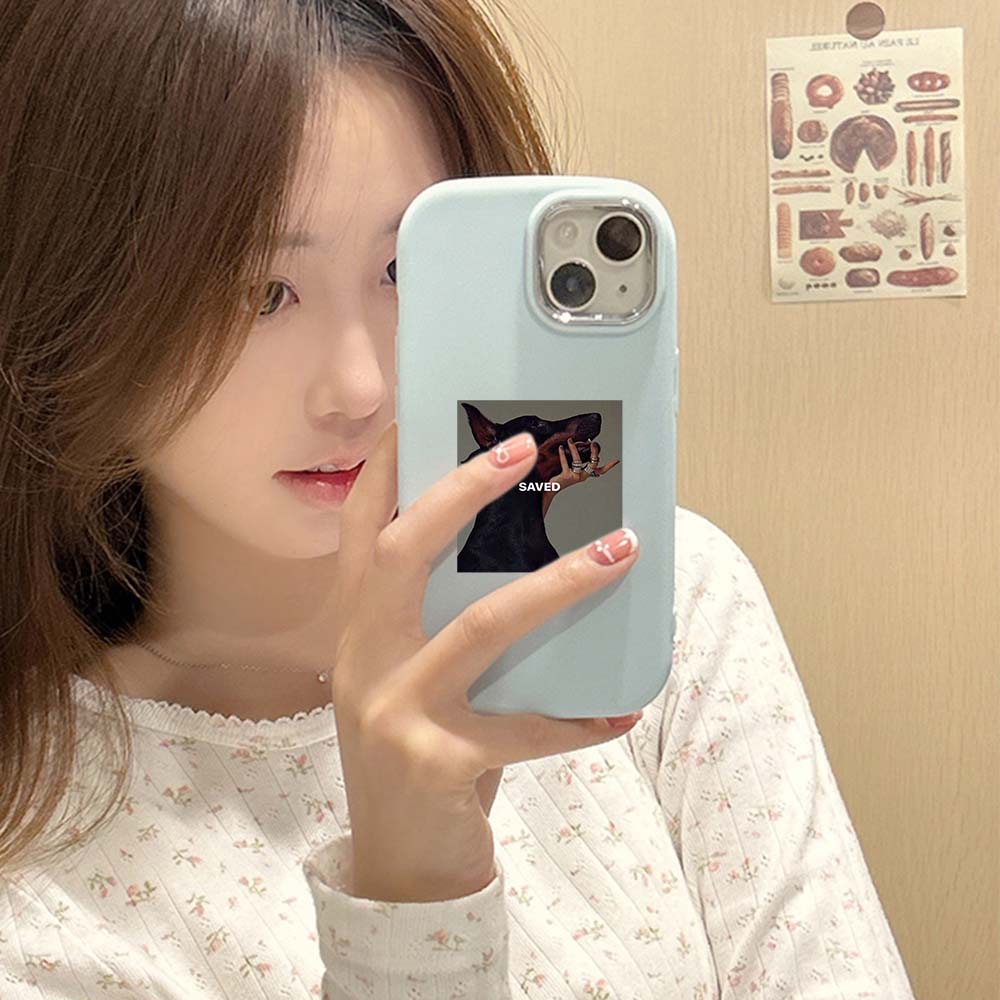 For iPhone 13 14 15 Pro Max Samsung Galaxy A14 A15 A24 Xiaomi 13T Redmi 12C Soft Chubby Phone Case NY5 Cute Doberman Pinscher TPU Silicone Cover