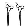 5.5/6.0-inch Black Hairdressing Scissors: Bangs, Serrated, Thinning.