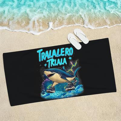 ITALlAN Brainrot Creative Towel Soft Lightweight Anti-Sand Large Beach Towel Quick-Drying Bath Sports Family