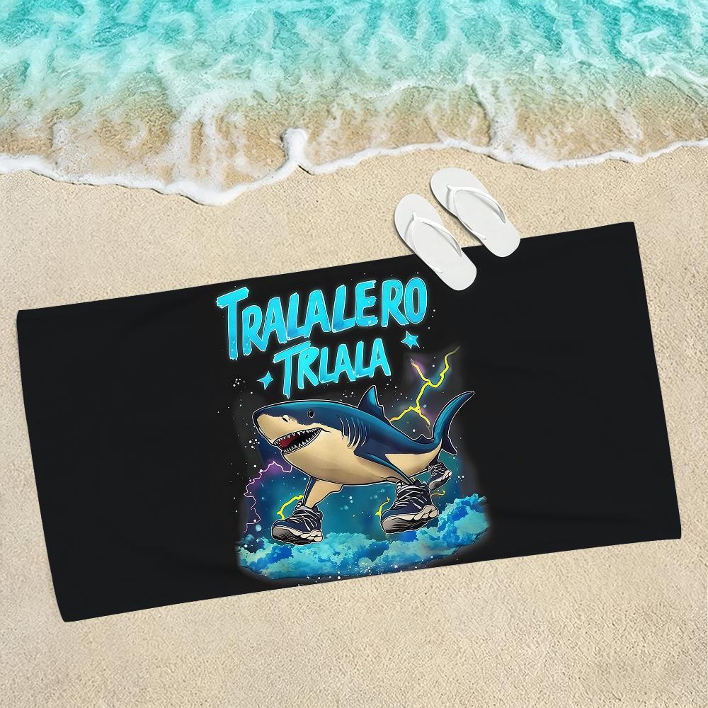 ITALlAN Brainrot Creative Towel Soft Lightweight Anti-Sand Large Beach Towel Quick-Drying Bath Sports Family