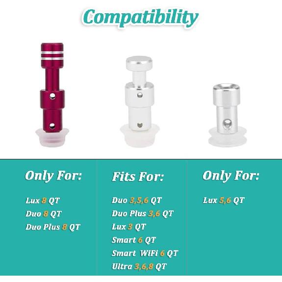 Zylione 2 Pack Float Valve - Replacement Parts with 6 Sealer Gasket - Replacement Float Valve wiht Silicone Caps for Pressure Cooker Duo/Duo Plus/Lux