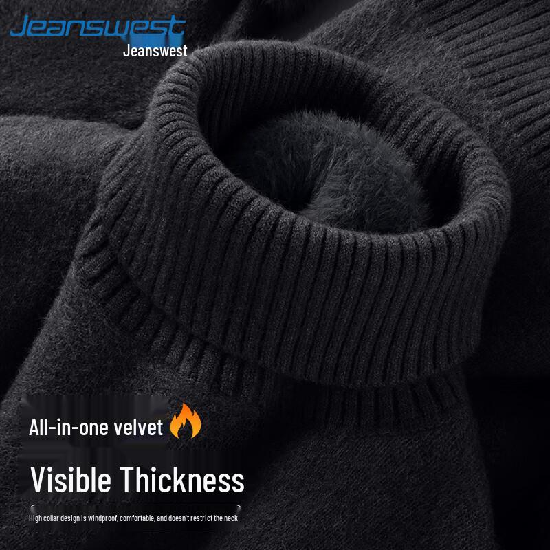 

Jeanswest Men s High-Neck Fleece-Lined Sweater L