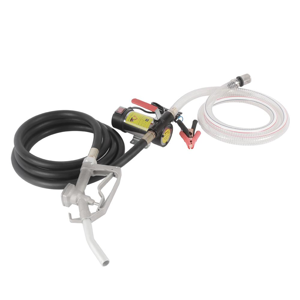 12V DC Electric Fuel Transfer Pump with Nozzle Kit For Diesel Kerosene 3 bar