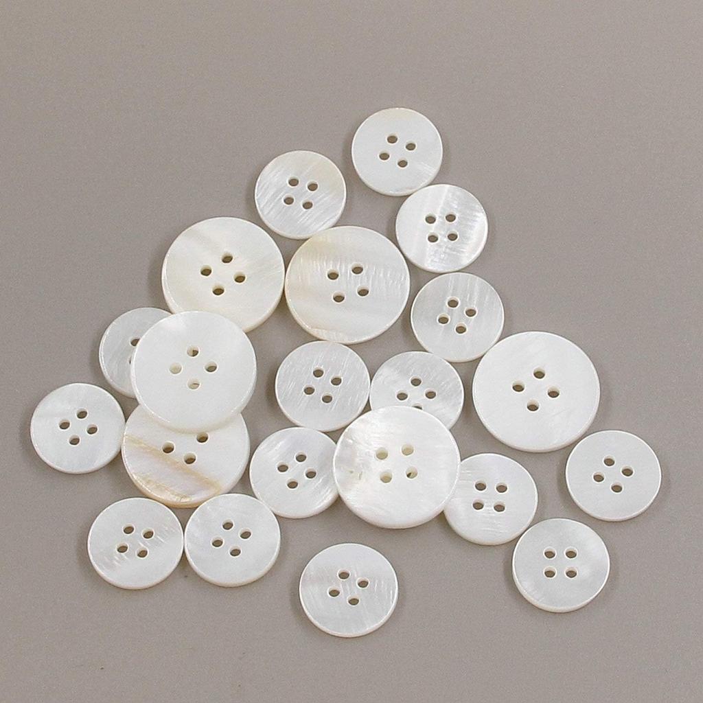 22 Pieces Genuine White Mother of Pearl Blazer Buttons Suit Buttons Set 20mm 15mm Natural White MOP Shell Buttons Bulk for Men (White MOP) Leekayer