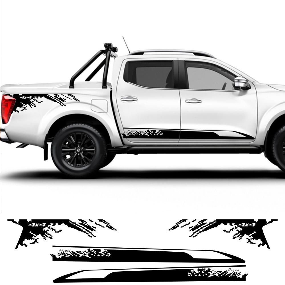 2pcs Car Side Sticker Stylish For Nissan NAVARA NP300 Auto Vinyl Film Decoration Decal DIY Sport Styling Car Tuning Accessories