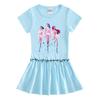 Kpop Monster Hunter Girls' Summer Pleated Dress - Stylish Color Block Ruffle Skirt for Children