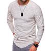 Mens Long Sleeve Oneck Tshirt With Unique Pattern And Comfortable Fit In Multiple Colors