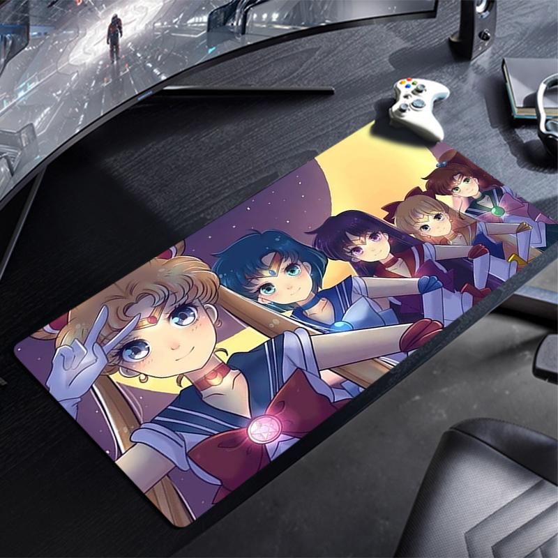 Mouse Pad Sailor Moon Xxl Computer Speed Type Carpet Mat For Esports Players Laptop Keyboard Mousepad Office Desk Mat