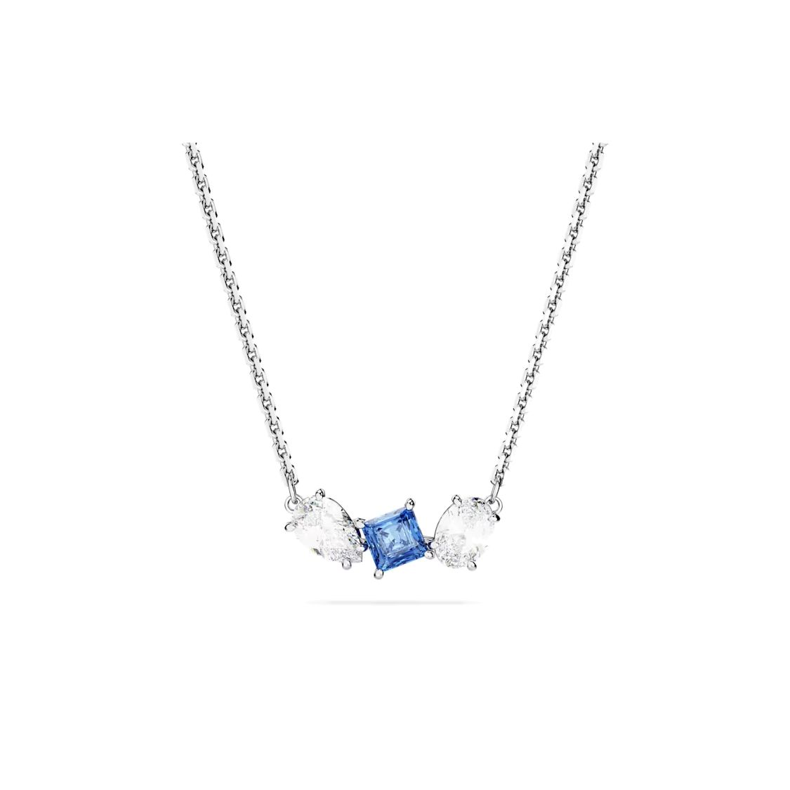 Swarovski Mesmera Mixed Cut Pendant Necklace Cubic Zirconia Women necklace Silver 5668276 Box+Shopping Bag (Random Color)