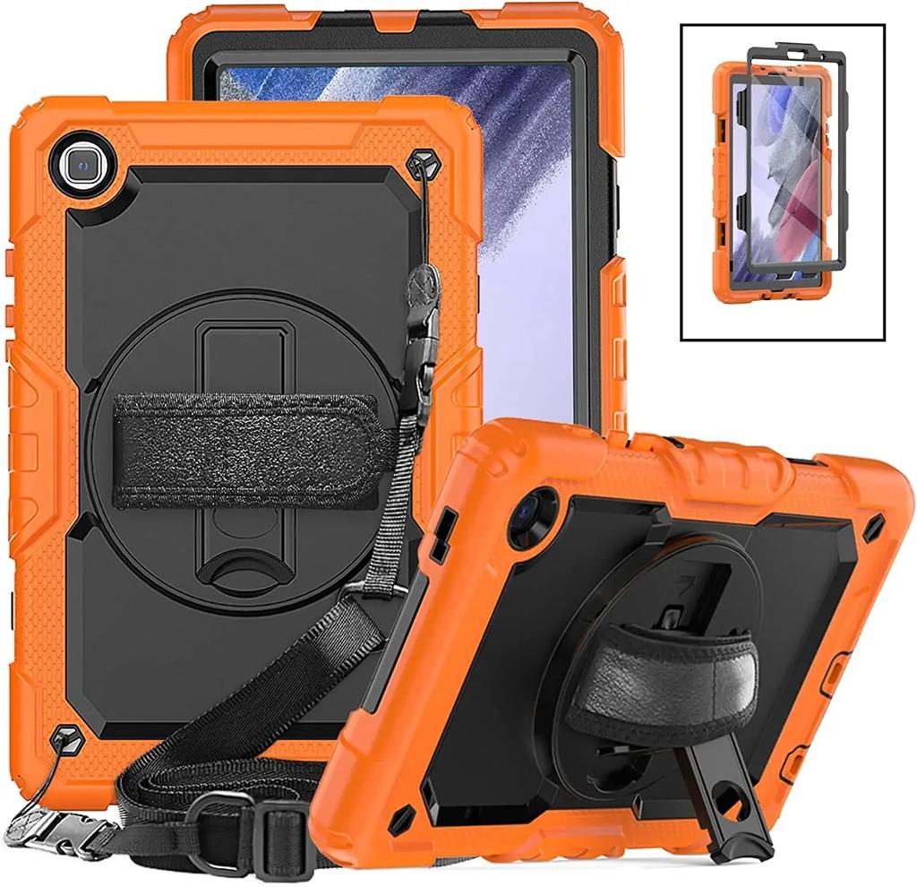 Kids Case For Samsung Galaxy Tab A11+ A9+Plus 11 SM-X210 X215 X230 A9 8.7 X110 X130 Tablet Cover+Screen Protector+Shoulder Strap
