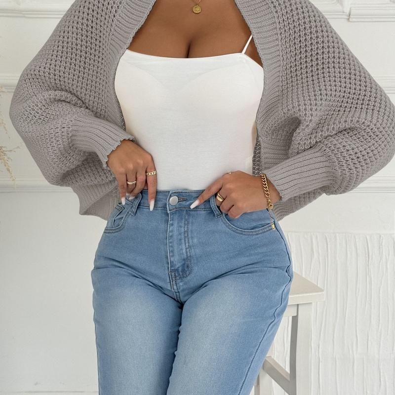 Women's Asymmetrical Shawl Knit Cardigan Open Front Loose Wrap Sweater Autumn Winter