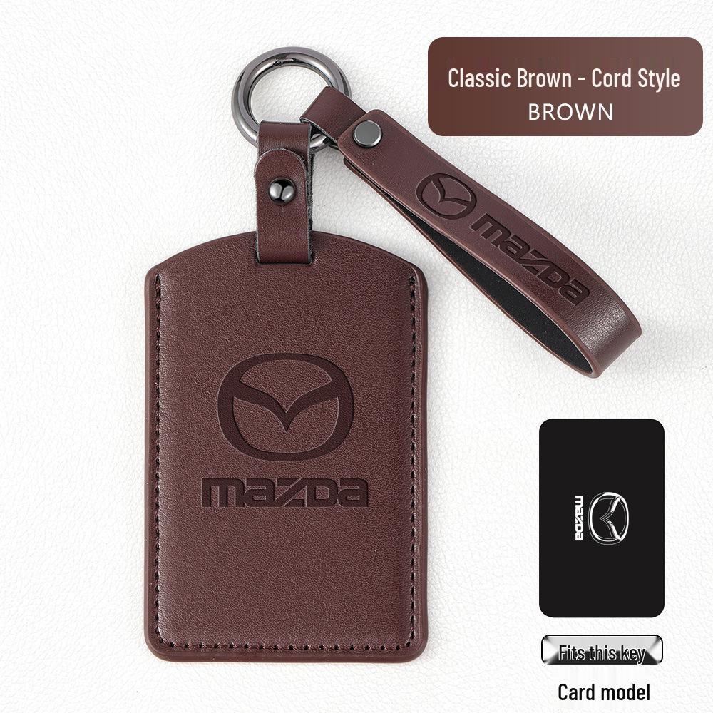 Mazda EZ6 Card Key Cover: 2025 Model, NFC Genuine Leather Protection Case, EZ-60 Buckle