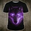 Men's Summer Crew-Neck T-Shirt with Cool Lion Print Casual Short-Sleeve Loose-Fit Pullover Fashionable Street Style for Men