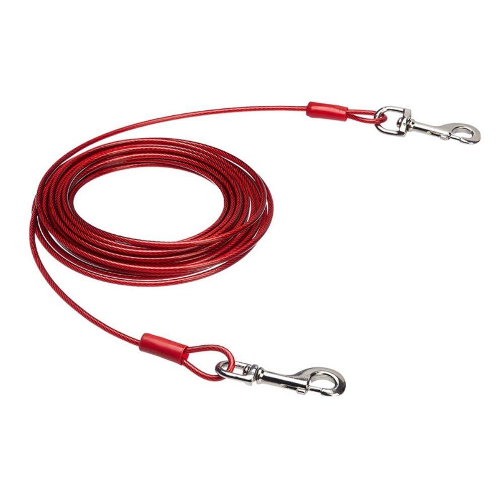 3/5/10 Meter Dog Tie Out Cable Dual End Snap Hooks Heavy Duty Pet Cable Leash Anti-Rust Steel Wire Dog Outdoor Supplies