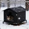 All-Season Waterproof, Cold-Resistant Outdoor Enclosed Love Heart Cat House with Free Shipping.