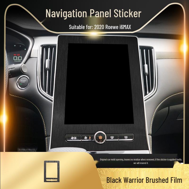 Black Warrior Brushed Car Sticker for Roewe i5/i6/i6max Interior Central Control Decoration