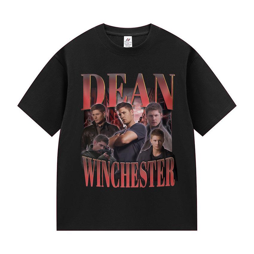 90s Dean Winchester Retro Graphic T Shirt Unisexs Classic Fashion Short Sleeve Tshirt High Quality Cotton Tops Tshirts Streetwear