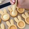 Cartoon Long-eared Rabbit Shape Cookie Cutter Mold Easter Bunny Cookie Cutting Mould Fondant Cake Decoration Kitchen Accessories