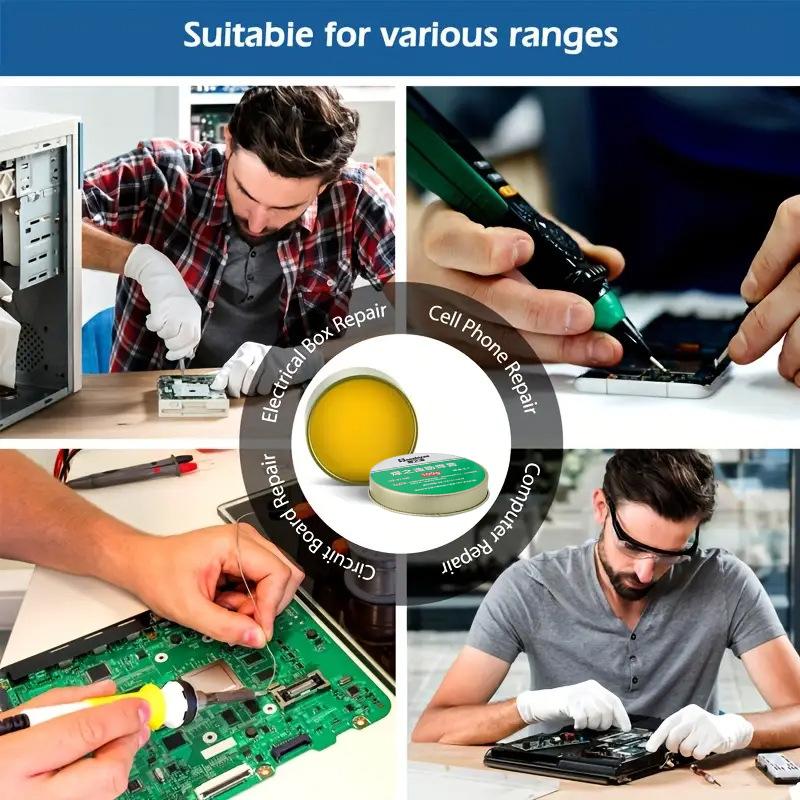 Lead-free Solder Paste Rosin Flux Weather Resistant Welding Flux 10g/30g/100g for Outdoor Electronic Equipment Repair
