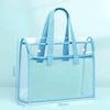Large Capacity Portable Transparent Waterproof Hand-held Folder Self-adhesive File Pocket Office Supplies Storage File Bag