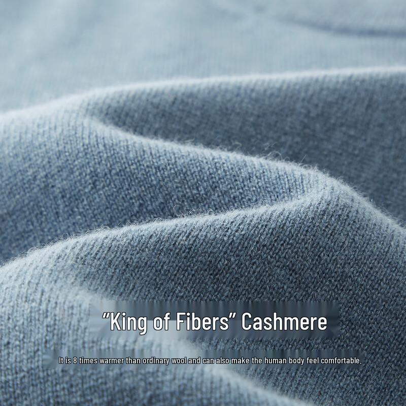 Shanshan Men's Pure Cashmere Round Neck Pullover Sweater