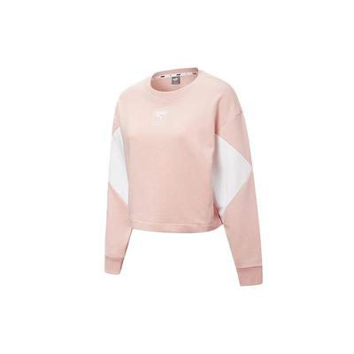 Rebel Colorblock Lockere Passform Rundhalsausschnitt Sweatshirt Damen Sweatshirt Rosa 586520-15