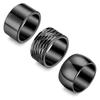 Men's Classic Ornaments 304 Stainless Steel Hammered Texture Ring Set - 12MM Wide, 3-Piece