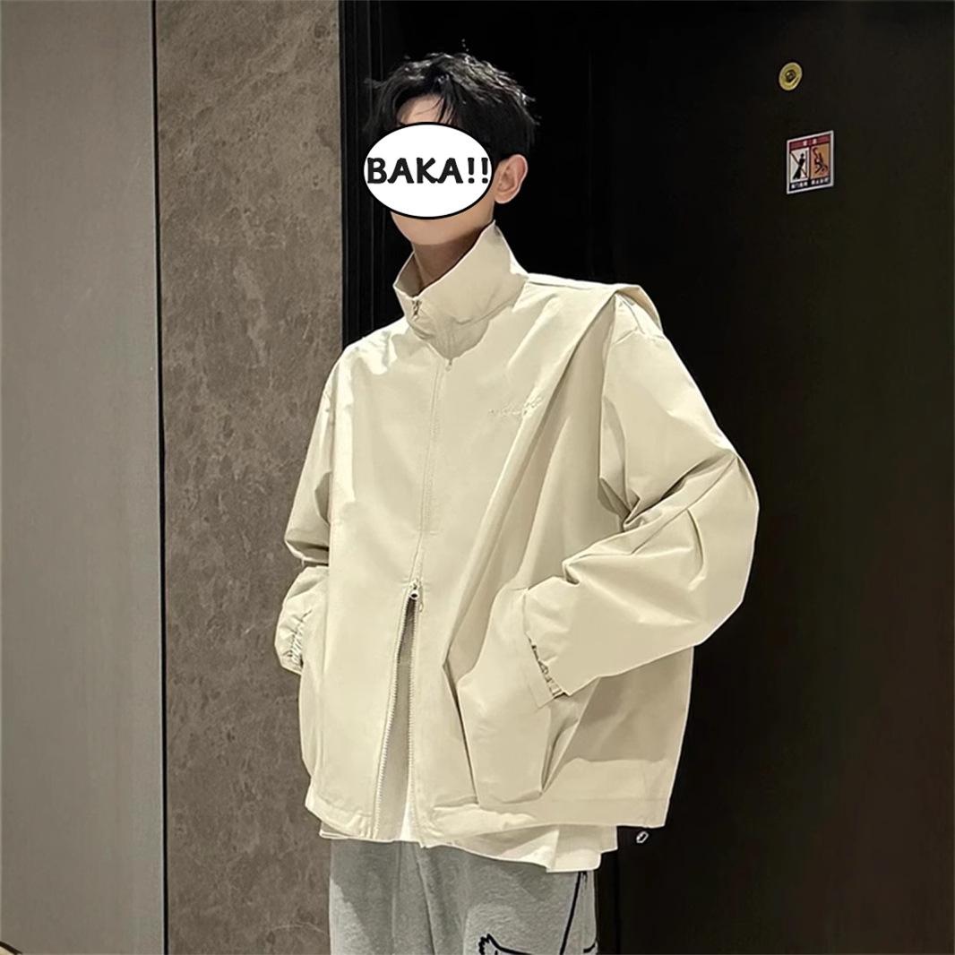 

Мужская красивая водонепроницаемая ветровка-бомбер из пике со стойкой для походов и активного отдыха XL абрикосовый