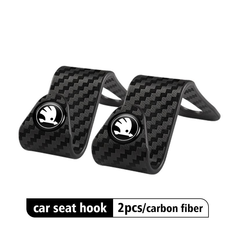 AAABT1 For Skoda Car Seat Back Hook Storage Organizer Hanger Clip Auto Interior Accessories Fabia 1 2 Octavia a7 RS Superb Rapid Yeti