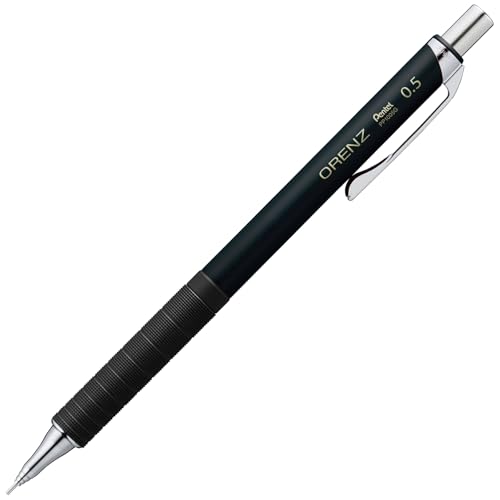 Pentel Orenz Metal Grip Mechanical Pencil, 0.5mm, Black Barrel, XPP1005G2-RA