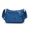 Leichte Nylon-Crossbody-Tasche mit mehreren Reißverschlussfächern, verstellbarer breiter Riemen, lässige Umhängetasche für Damen für den täglichen Gebrauch