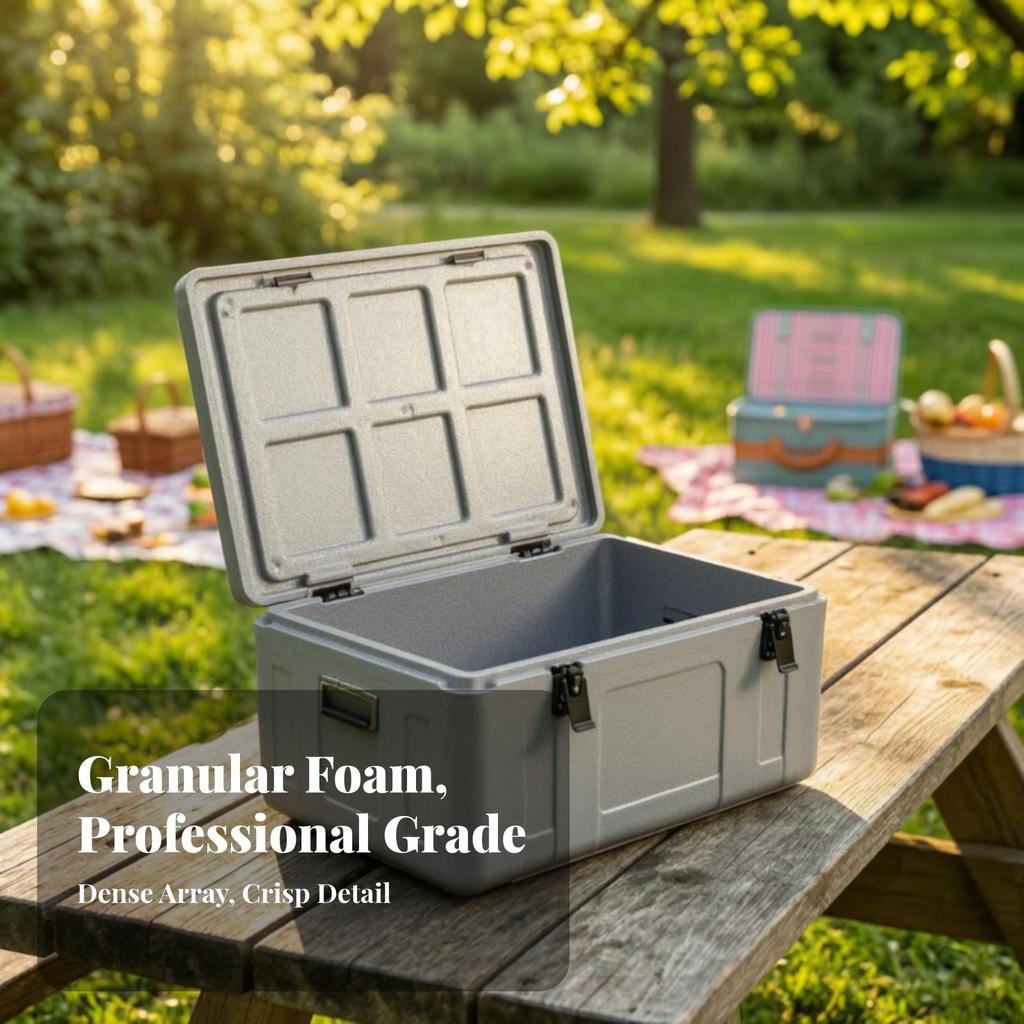 Large Capacity Insulated Food Box Portable with Hinged Lid