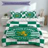 3pcs Sporting CP Logo Duvet Cover Set, Includes 1 Duvet Cover and 2 Pillowcases,Skin-Friendly&Comfortable Fabric,Suitable Bedding Sets