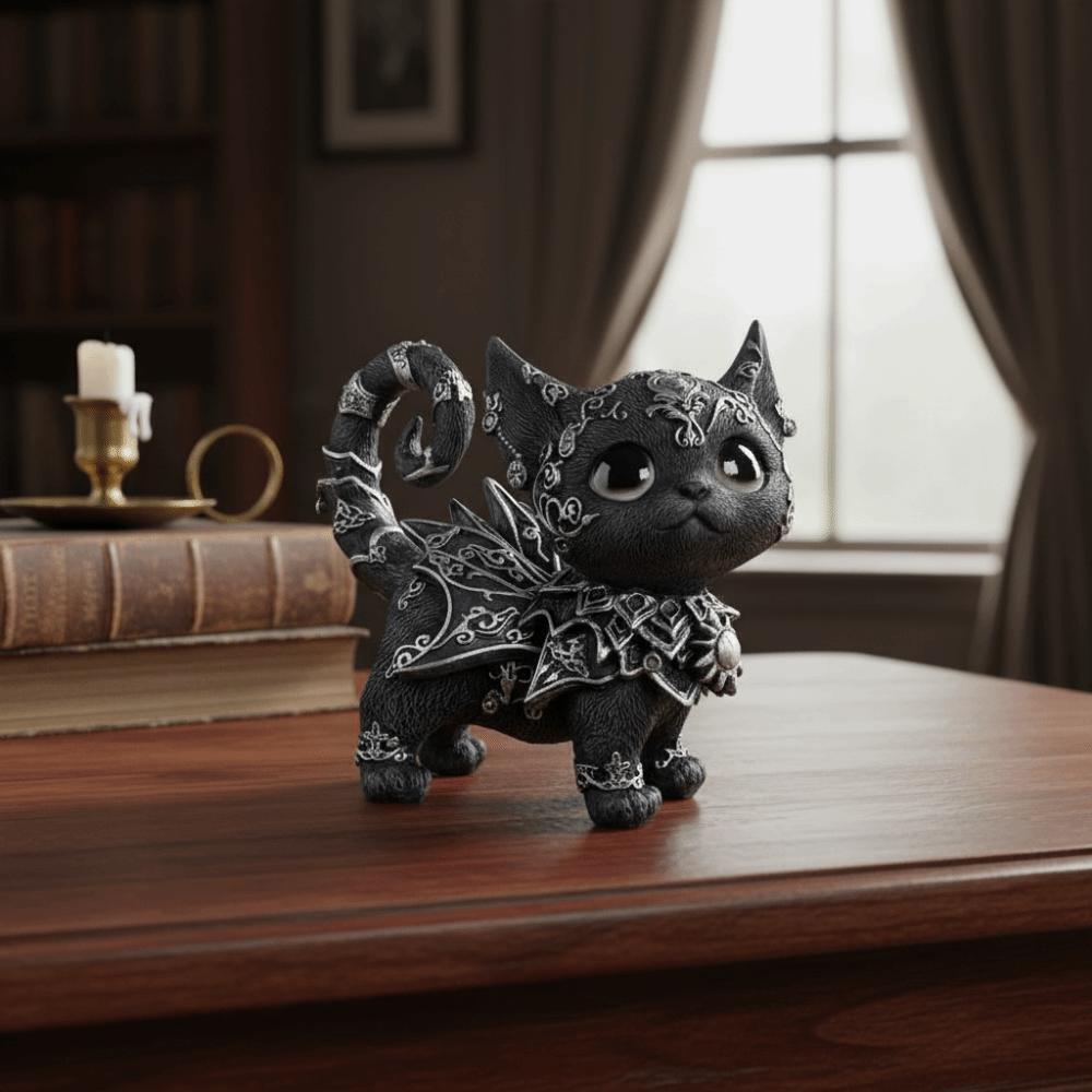 Animal Simulation Model Mysterious Black Cat Statue Desktop Ornament Cat Action Figure  Living Room
