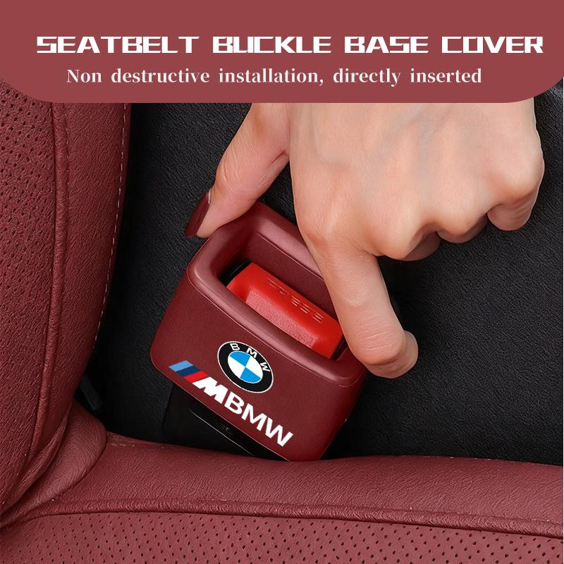 BROB8 Car Seat Belt Base Cover Trim Seat Safety Buckle Socket Protective For BMW M Sport M2 M3 M4 M5 M6 E46 E90 E60 F10 F20 E87 X3 X6