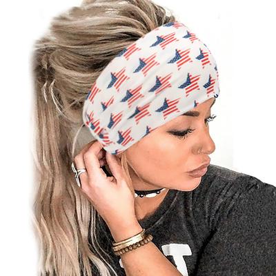 Wide Bandana Headbands for Women Boho Bandeau Headbands Knot Hair Scarf Bands Stretch Floral Printed Non Slip Headbands Elastic