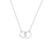 Dropshipping 18k Gold Plated Interlocking Circle Choker Pendant Necklace for Women Double Circles Connection Copper Link