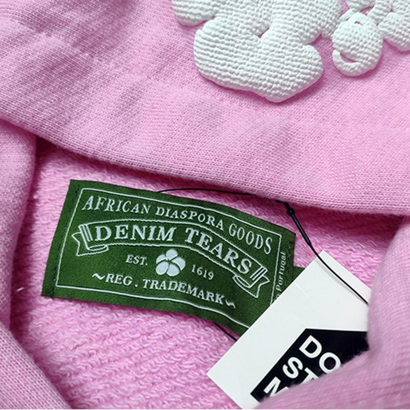 450G Heavyweight Foam Cotton Flower Hoodie - DENIM TEARS.