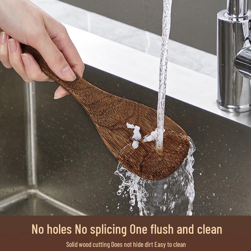 Wenge Wood Handle Copper Soup Spoon