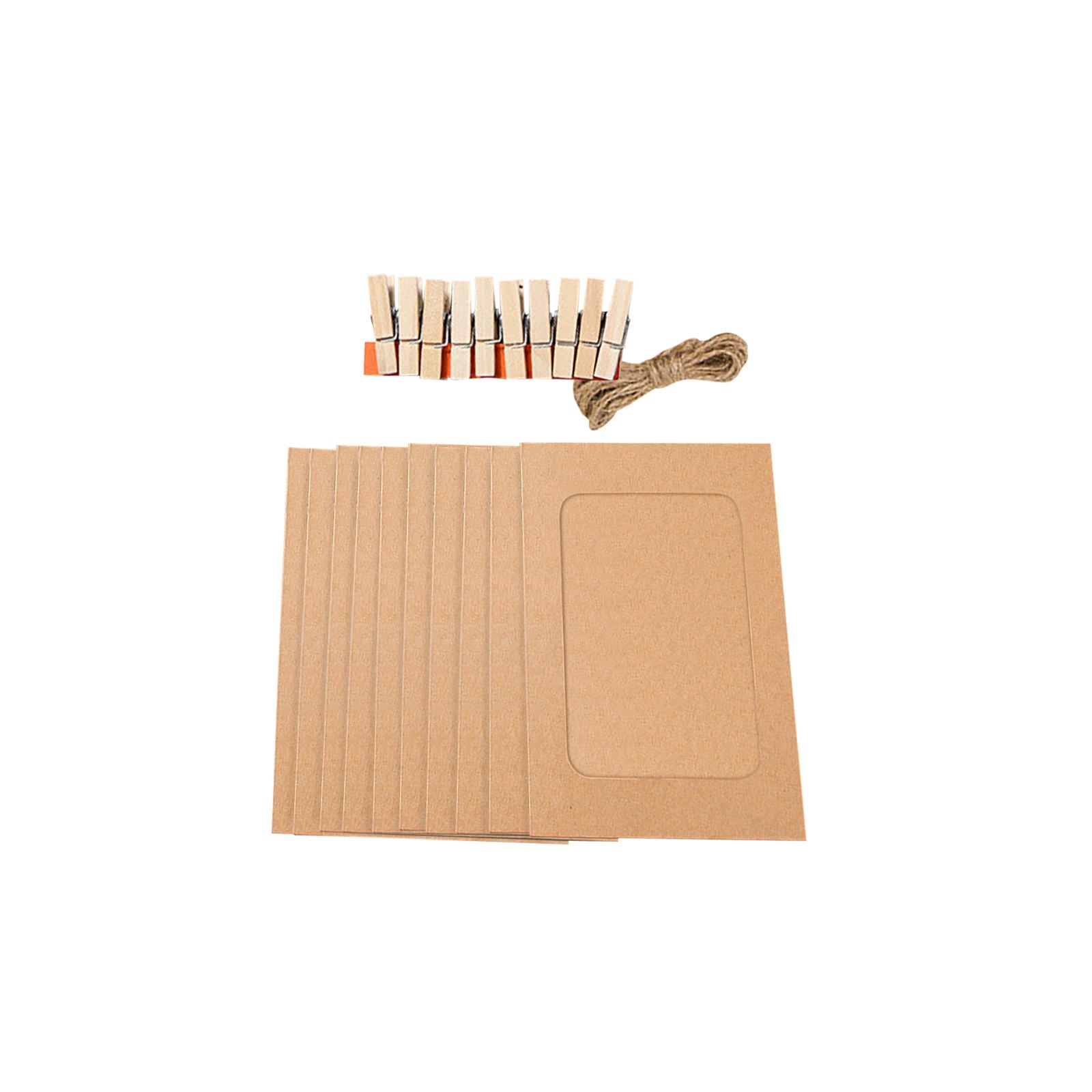 

Подвесной зажим для альбома, крафт-бумага, фоторамка, веревочные зажимы, наборы, 10 шт., поделки своими руками бежевый