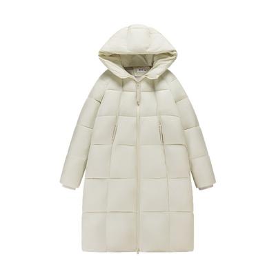 Down Jacket Women's Mid-length New Thickened Hooded Over-the-knee Cotton-padded Jacket