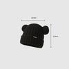 Cute Bear Knitted Wool Hat For Cycling Warm Cartoon Earmuffs Autumn And Winter