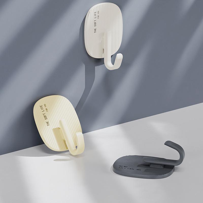 4pcs Light Luxury Hooks Strong Traceless Hook Multifunctional Key Coat Towel Hanger Hook kitchen bathroom Organizer Accessories