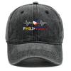 Heart-shaped Flag of Philippines Washed Cotton Snapback Baseball Caps Man's Cap Sporting Adjustable Baseball Hat