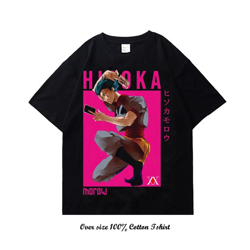 Japanese Anime Hunter X Hunter Graphic Print T Shirt Vintage Plus Size Cotton Crew Neck Short Sleeve T Shirt Women Men