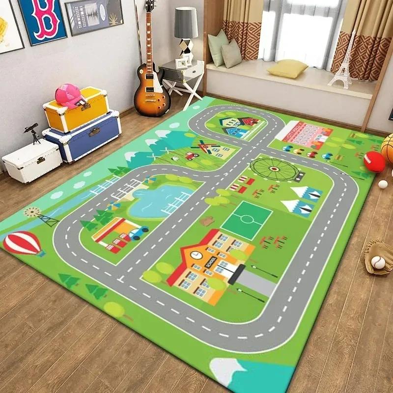 Cartoon Game Carpet Large Rugs for Children Bedroom Decor Living Room Sofa Area Rug Non Slip Baby Crawling Mat Home Decoration